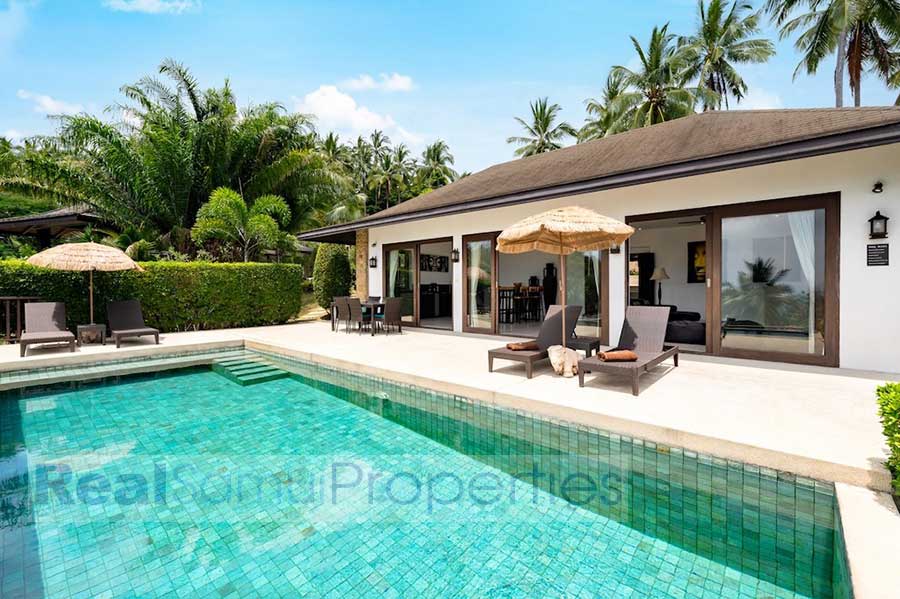 Stunning 250 sqm 3-Bed Bali-Style Sea View Villa, Chaweng Noi